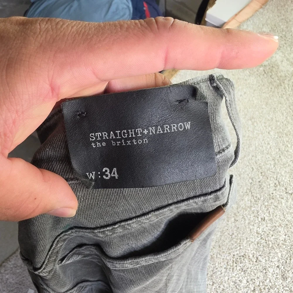 Joes Jeans The Brixton Straight Narrow Men 34 Grey Outdoor Casual Lightweight